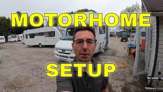 How to set up a motorhome on site