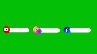 GREEN SCREEN SOCIAL MEDIAL LOGO WITHOUT