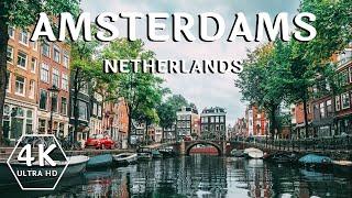 Amsterdam Capital of Netherlands | Amsterdam Drone Footage | 4K UHD