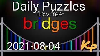 Flow Free Bridges - Daily Puzzles - 2021-08-04 - August 4th 2021