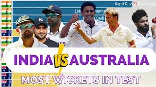 Most Wickets in India vs Australia Test Matches - CRW