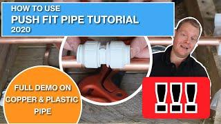 How to use push fit pipe tutorial | Full demonstration