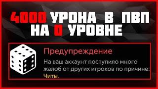 4000 УРОНА В ПВП НА 0 УРОВНЕ | ПРИШЛО ПРЕДУПРЕЖДЕНИЕ ЗА ЧИТЫ (◕‿◕)