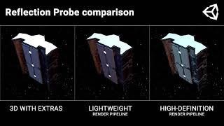 Reflection Probe comparison - 3D vs LWRP vs HDRP - Unity