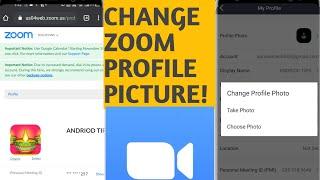 Zoom App Profile Picture Change Option Not Available Problem Solved || How To Change Profile Picture