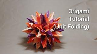 Tutorial for Origami Starburst Curler Kusudama