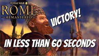 How to Complete Total War: Rome Remastered in Less Than 60 Seconds