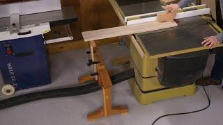 Woodworking Tip: Adjustable Outfeed Support