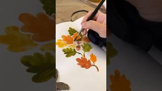 Watercolor autumn  with simple brush strokes #watercolor #painting tutorial