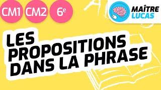 Les propositions dans la phrase CM1 - CM2 - 6ème - Cycle 3 - Français : grammaire