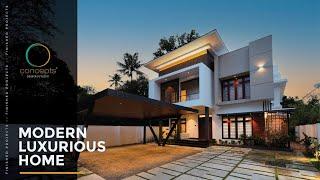 Modern Luxurious Home in Edathiruthy ️ | Concepts Design Studio