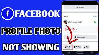 Facebook Profile Photo Option Not Showing // How To Fix Profile Photo Not Showing Facebook
