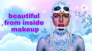 beautiful from inside creative sfx makeup tutorial , face painting || vivan tiwari .