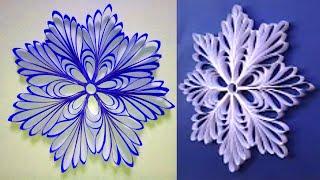 How to Make 3D Paper Snowflakes - 3D Snowflake - Paper snowflake - Paper Craft