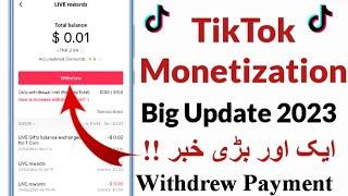 Tiktok Monetization latest update 2023 | How to withdraw payment in tiktok | Tiktok Monetization