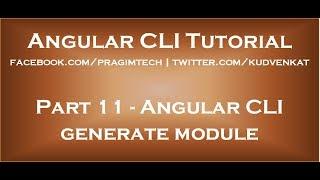 Angular cli generate module