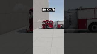 Fire Truck Crash Test - BeamNG.Drive #shorts