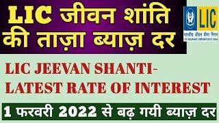 LIC JEEVAN SHANTI- REVISED INTEREST RATE FEB 2022