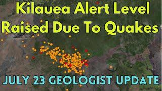 Earthquake Swarm Causes Rise in Kilauea's Alert Level: Geologist Analysis