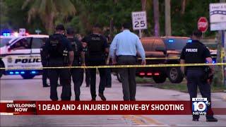 1 dead, 4 injured after drive-by shooting in Fort Lauderdale