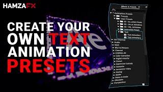 Learn to create your own Text Animation Presets in After Effects || Adobe After Effects Tutorial