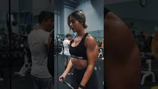 ARE HER BICEPS BIGGER THAN YOURS? | BICEPS CURLS FOR BIG GYM GAINS #shorts