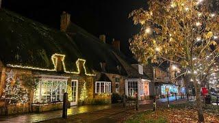 Unveiling Christmas at Twilight in the COTSWOLDS : Rural England's Charm