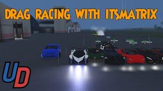 DRAG RACING in the *NEW* SOUTH BEACH AIRSTRIP in ROBLOX ULTIMATE DRIVING with @MatrixPlays