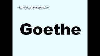 Korrekte Aussprache: Goethe