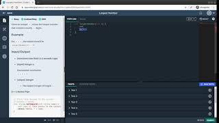 CodeSignal. Arcade. The Core. 2. Largest Number (Solution + Explanation)