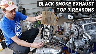 WHAT CAUSES BLACK SMOKE OUT OF EXHAUST demonstrated on DODGE