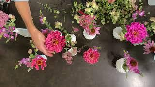 Many (Mini) Vases, One Centerpiece | Floral design tutorial | How to arrange flowers in small vases