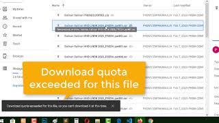 Download quota exceeded for this file Google Drive Fixed