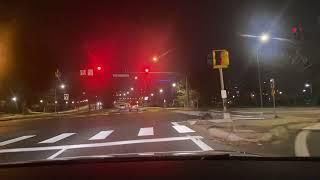 Flashing Red Traffic Signal Josiah Henson Parkway and Jefferson Street