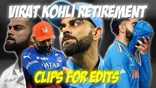 Virat Kohli Scenepack For Retirement Edits  | Virat Kohli Videos For Edits | Cricket Visuals