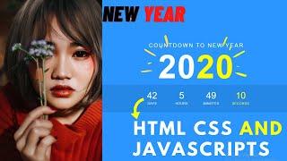 Countdown Timer using Html CSS & vanilla Javascript | New Year Countdown Clock