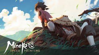 Mineko - Meadow - speed painting (Time-lapse)