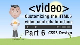 6. HTML5 Custom Video Player Controls JavaScript CSS Design Tutorial