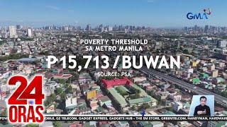 PSA - Pamilyang may 5 miyembro sa NCR, kailangan ng P15,713/buwan para ‘di ituring na... | 24 Oras