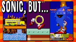 Sonic, but you are a Bus, a Ring, and a Blue Potato! (Hilarious Sonic Rom Hacks)