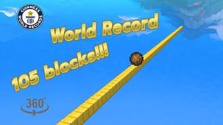 World Record 360 Fireball Jump!!!! (again) 105 Blocks!!