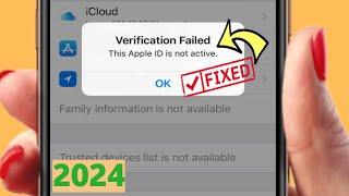 This Apple ID is Not Active 2024 || How To Fix This apple id is not active  2024 || ios 17