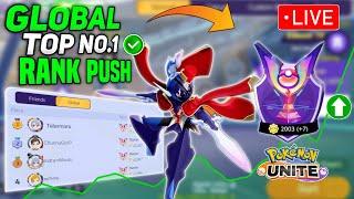 Global Top 1 Rank Push Season 21! Day1 Let's do it live | Pokemon unite