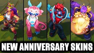 All New Anniversary Skins Spotlight KDA Gragas Cosplayer Neeko Esports Fan Trundle Anniversary Sivir