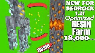 Optimized Resin Farm Tutorial!!! (Easy & Simple) [Minecraft Bedrock 1.21] #minecraft