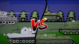 U.S.S.R [With Americans] Vs Germany - Cartoon About Tanks (Full Compilation)