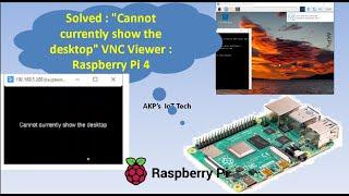 Solved : Cannot currently show the desktop in VNC viewer | Raspberry Pi