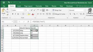 How to Extract Month Name and Month from Date in Excel