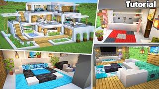 Minecraft: Modern House #46 Interior Tutorial - How to Build - Material List in Description!