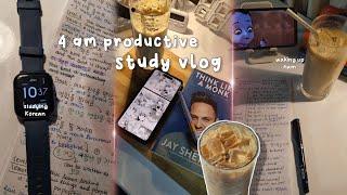 4 am productive | Life of an Indian girl | asmr study vlog | aesthetic life in India 🪐